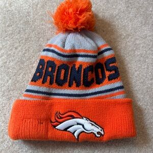 Broncos Pom Beanie Hat - Orange